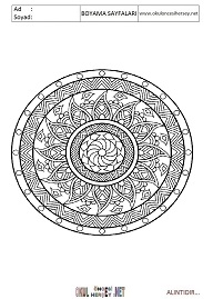 Mandala boyama sayfaları